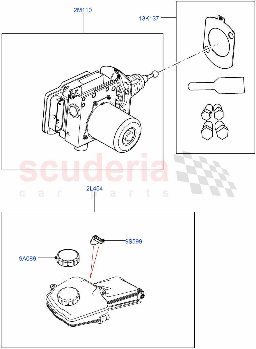 Brake And ABS Pump(1.5L AJ20P3 Petrol High PHEV,Halewood (UK))((V)FROMLH000001,(V)TOLH999999) of Land Rover Land Rover Range Rover Evoque (2019+) [2.0 Turbo Diesel AJ21D4]