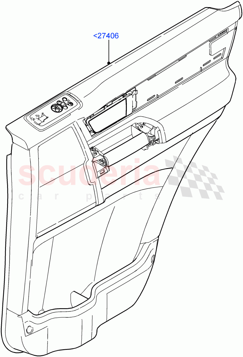 Rear Door Trim Panels((V)FROMAA000001) of Land Rover Land Rover Discovery 4 (2010-2016) [4.0 Petrol V6]