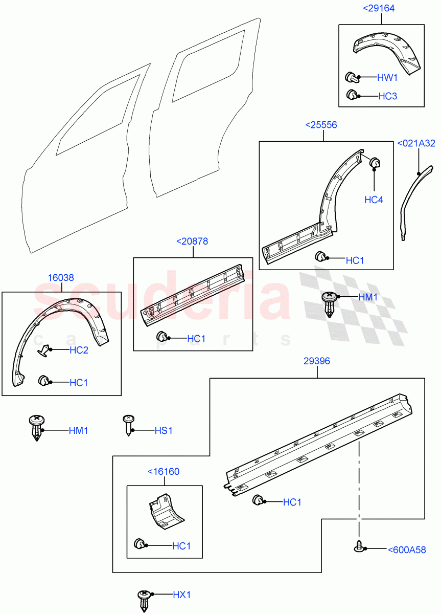 Body Mouldings(Rear Bumper - Plastic Unpainted)((V)FROMAA000001) of Land Rover Land Rover Discovery 4 (2010-2016) [4.0 Petrol V6]