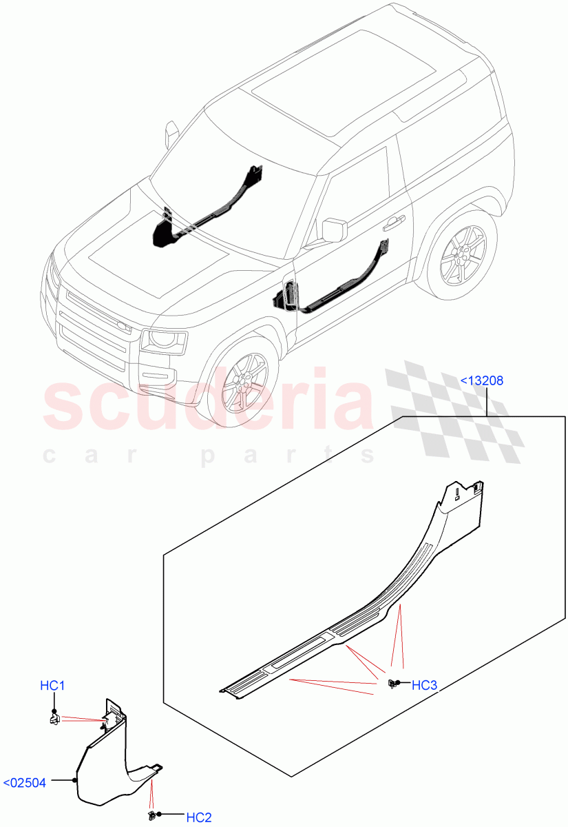 Side Trim (Sill) (Short Wheelbase) of Land Rover Land Rover Defender (2020+) [5.0 OHC SGDI SC V8 Petrol]