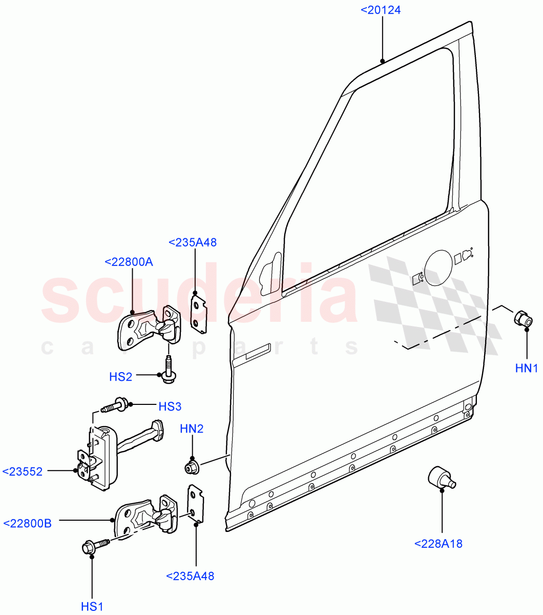 Front Doors, Hinges & Weatherstrips(Door And Fixings)((V)FROMAA000001) of Land Rover Land Rover Discovery 4 (2010-2016) [4.0 Petrol V6]