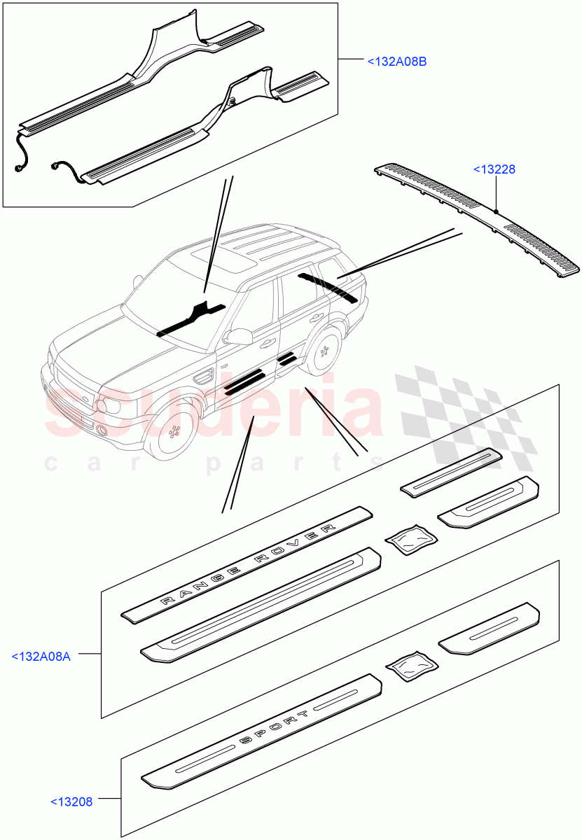 Door Sill Protection(Accessory)((V)FROMAA000001) of Land Rover Land Rover Range Rover Sport (2010-2013) [5.0 OHC SGDI NA V8 Petrol]