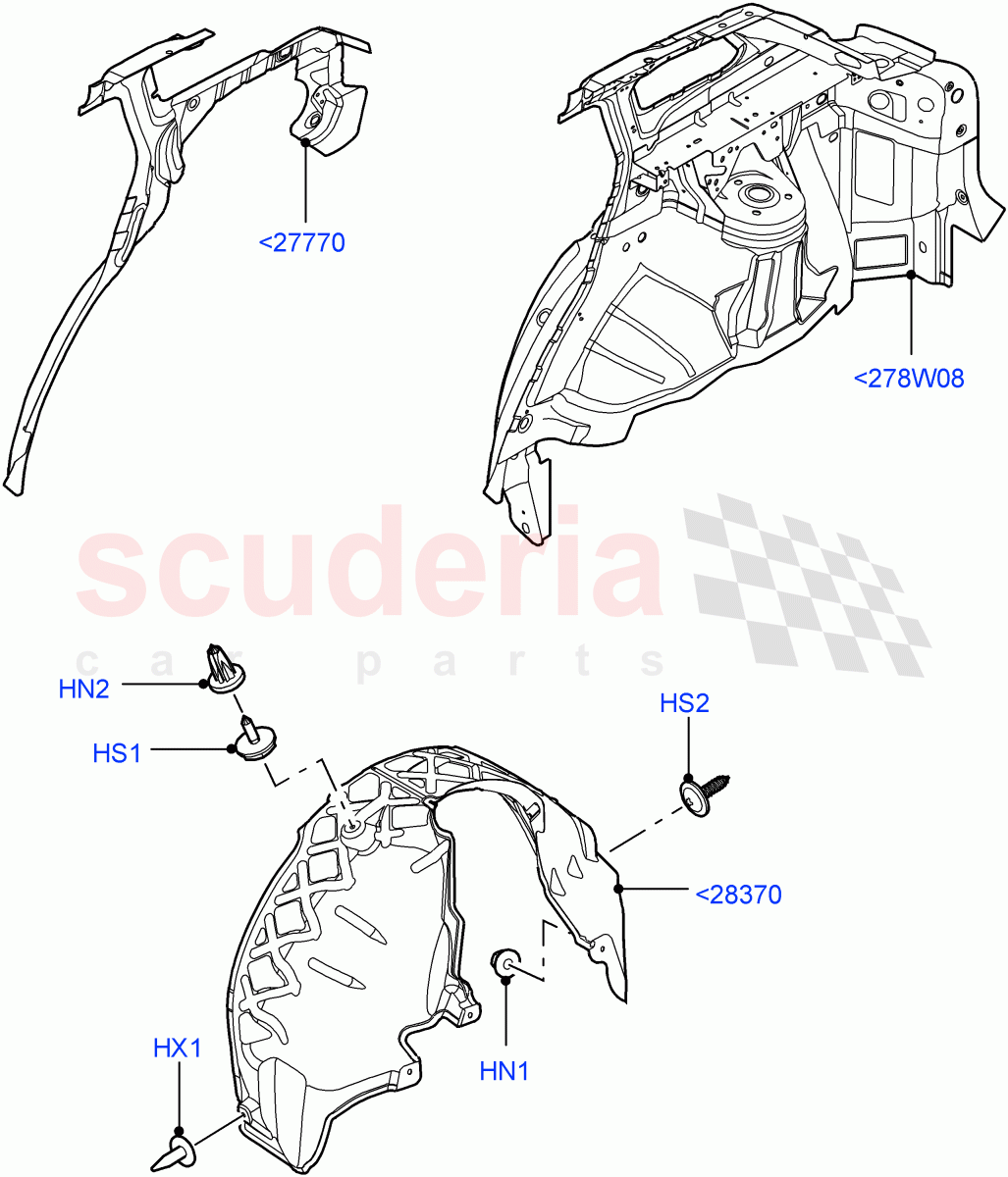 Side Panels - Inner (Rear) (Itatiaia (Brazil)) ((V) FROMGT000001) of Land Rover Land Rover Range Rover Evoque (2012-2018) [2.0 Turbo Petrol AJ200P]