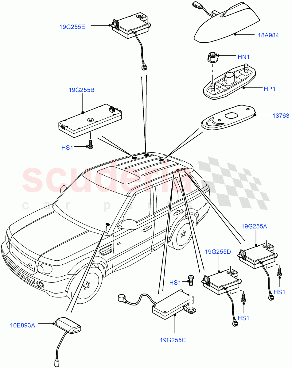Aerial ((V) FROMAA000001) of Land Rover Land Rover Range Rover Sport (2010-2013) [5.0 OHC SGDI SC V8 Petrol]
