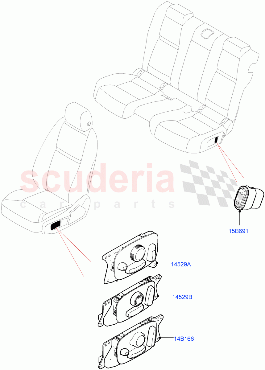 Switches(Seats) of Land Rover Land Rover Range Rover Velar (2017+) [3.0 I6 Turbo Diesel AJ20D6]