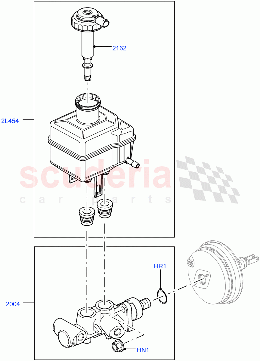 Master Cylinder - Brake System ((V) FROMAA000001) of Land Rover Land Rover Discovery 4 (2010-2016) [3.0 DOHC GDI SC V6 Petrol]