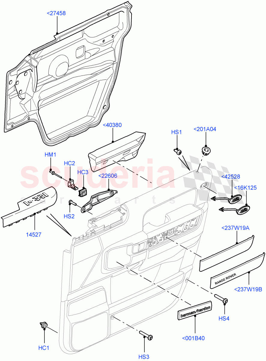 Front Door Trim Installation ((V) FROMAA000001) of Land Rover Land Rover Range Rover (2010-2012) [5.0 OHC SGDI NA V8 Petrol]