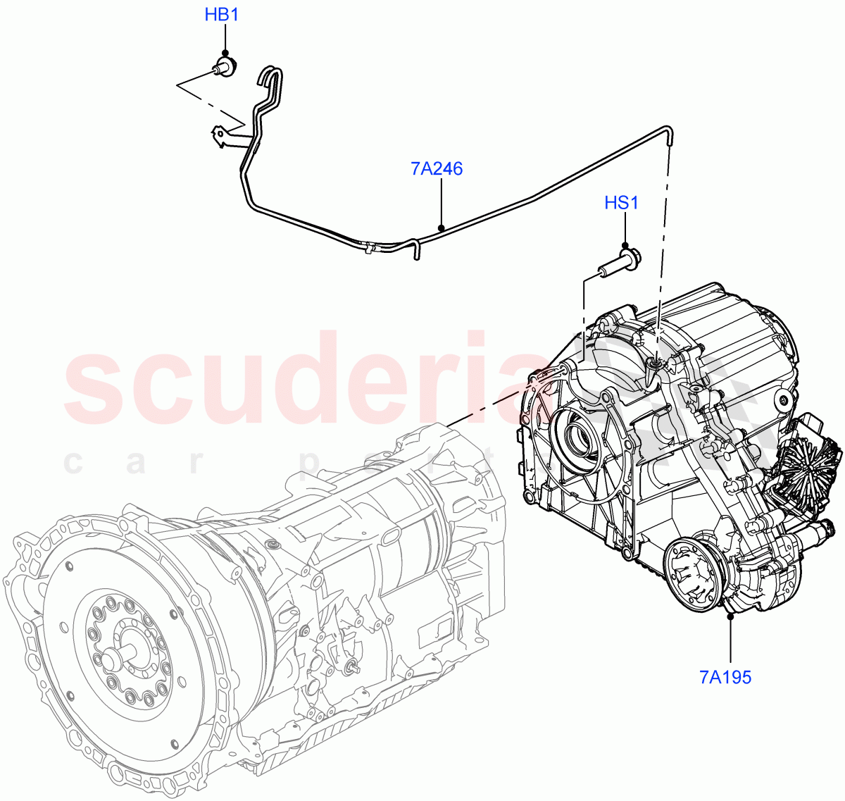 Transfer Drive Case(Solihull Plant Build)(With 2 Spd Trans Case With Ctl Trac)((V)FROMHA000001) of Land Rover Land Rover Range Rover Sport (2014+) [2.0 Turbo Petrol AJ200P]