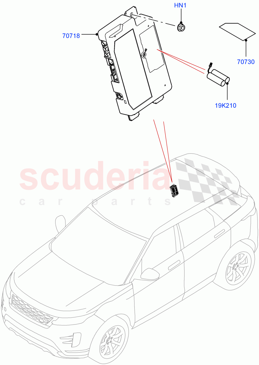 Telematics(Halewood (UK)) of Land Rover Land Rover Range Rover Evoque (2019+) [2.0 Turbo Diesel AJ21D4]