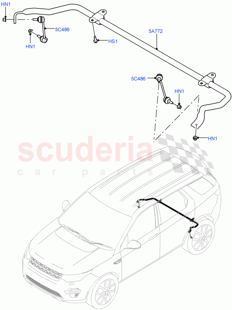 Rear Cross Member & Stabilizer Bar (Stabilizer Bar) (Changsu (China)) ((V) FROMKG446857) of Land Rover Land Rover Discovery Sport (2015+) [2.2 Single Turbo Diesel]