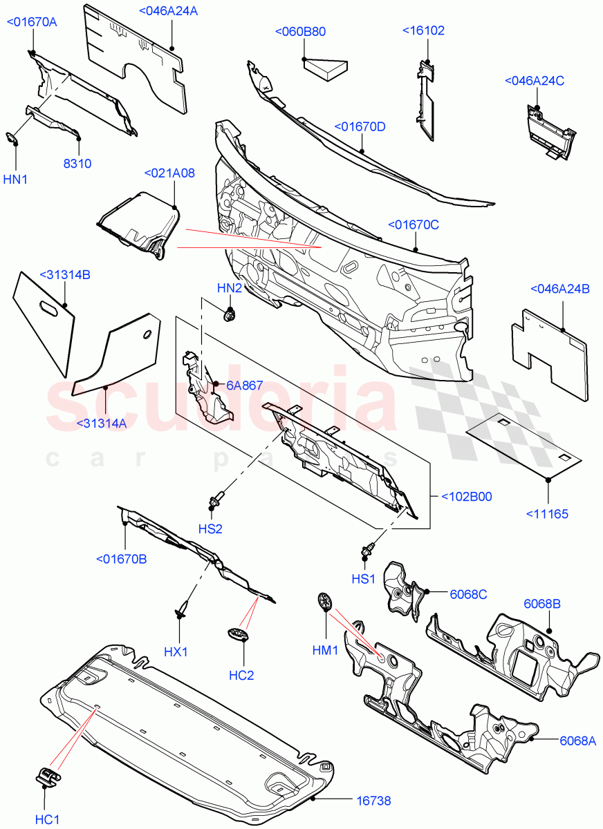 Insulators - Front (Engine Compartment) (Changsu (China)) ((V) FROMKG446857) of Land Rover Land Rover Discovery Sport (2015+) [2.0 Turbo Diesel AJ21D4]