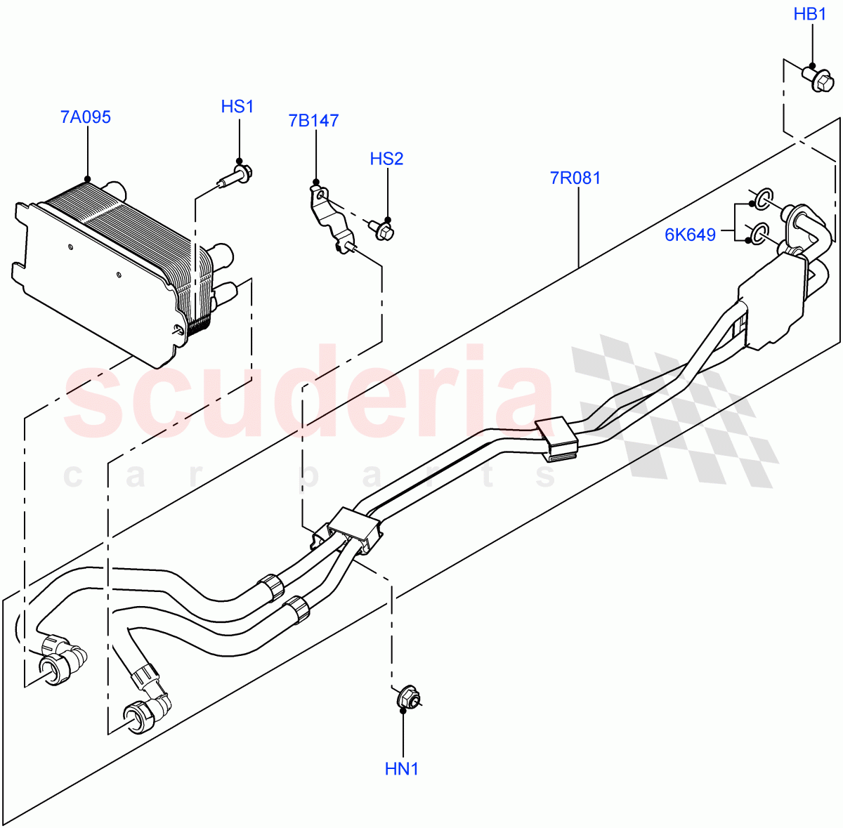 Transmission Cooling Systems(4.4L DOHC DITC V8 Diesel,8 Speed Auto Trans ZF 8HP70 4WD) of Land Rover Land Rover Range Rover Sport (2014+) [3.0 DOHC GDI SC V6 Petrol]