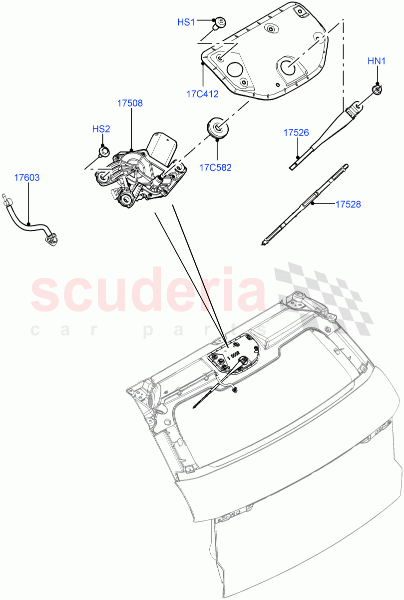 Rear Window Wiper And Washer (Changsu (China)) ((V) FROMEG000001) of Land Rover Land Rover Range Rover Evoque (2012-2018) [2.0 Turbo Petrol GTDI]