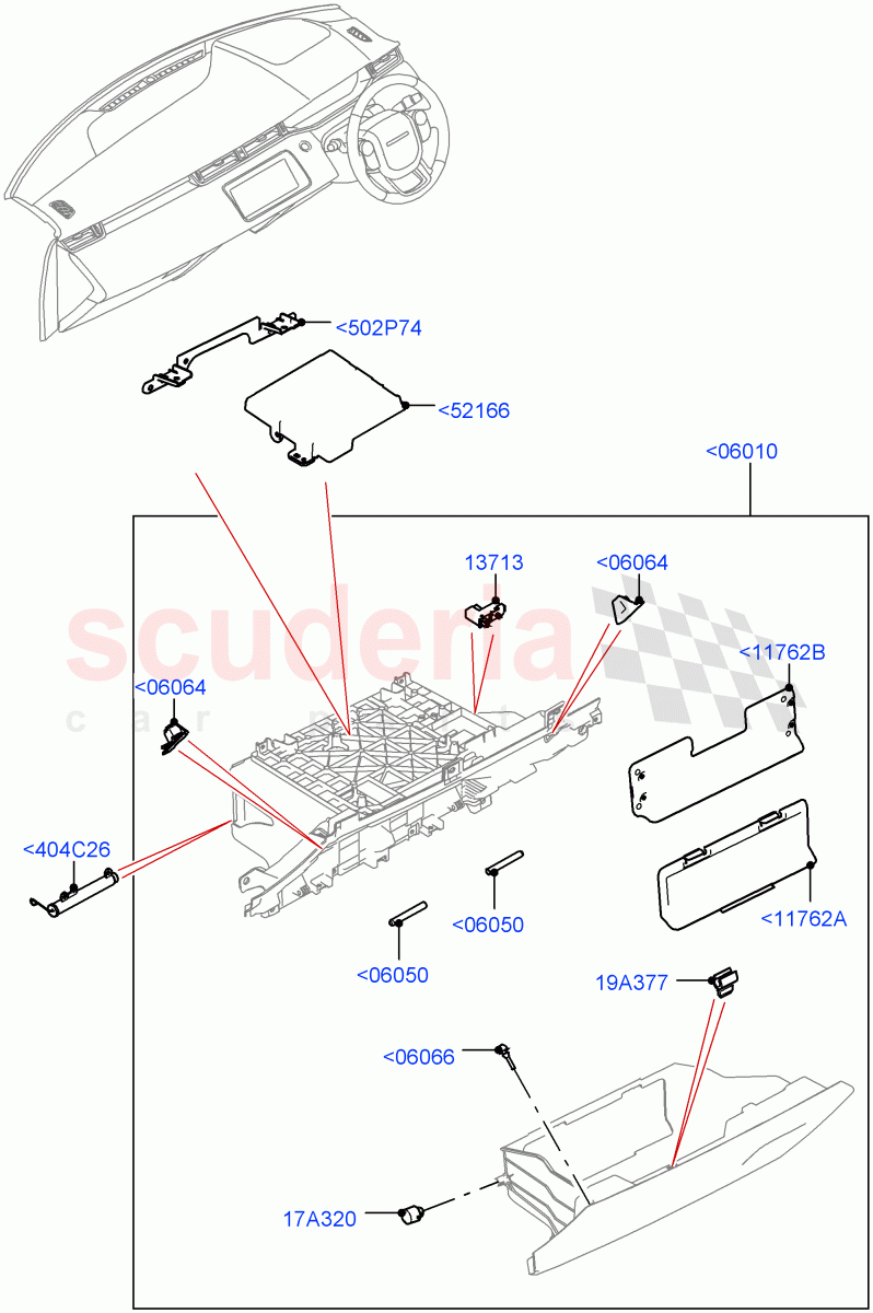 Glove Box(Changsu (China)) of Land Rover Land Rover Range Rover Evoque (2019+) [2.0 Turbo Diesel]