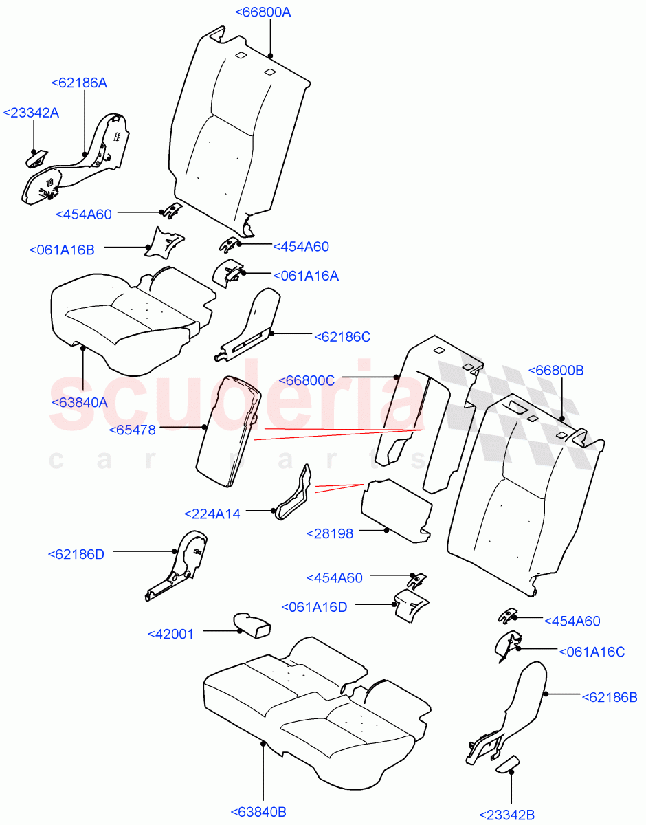 Rear Seat Pads/Valances & Heating (Itatiaia (Brazil), With 60/40 Manual Fold Thru Rr Seat) ((V) FROMGT000001) of Land Rover Land Rover Discovery Sport (2015+) [1.5 I3 Turbo Petrol AJ20P3]