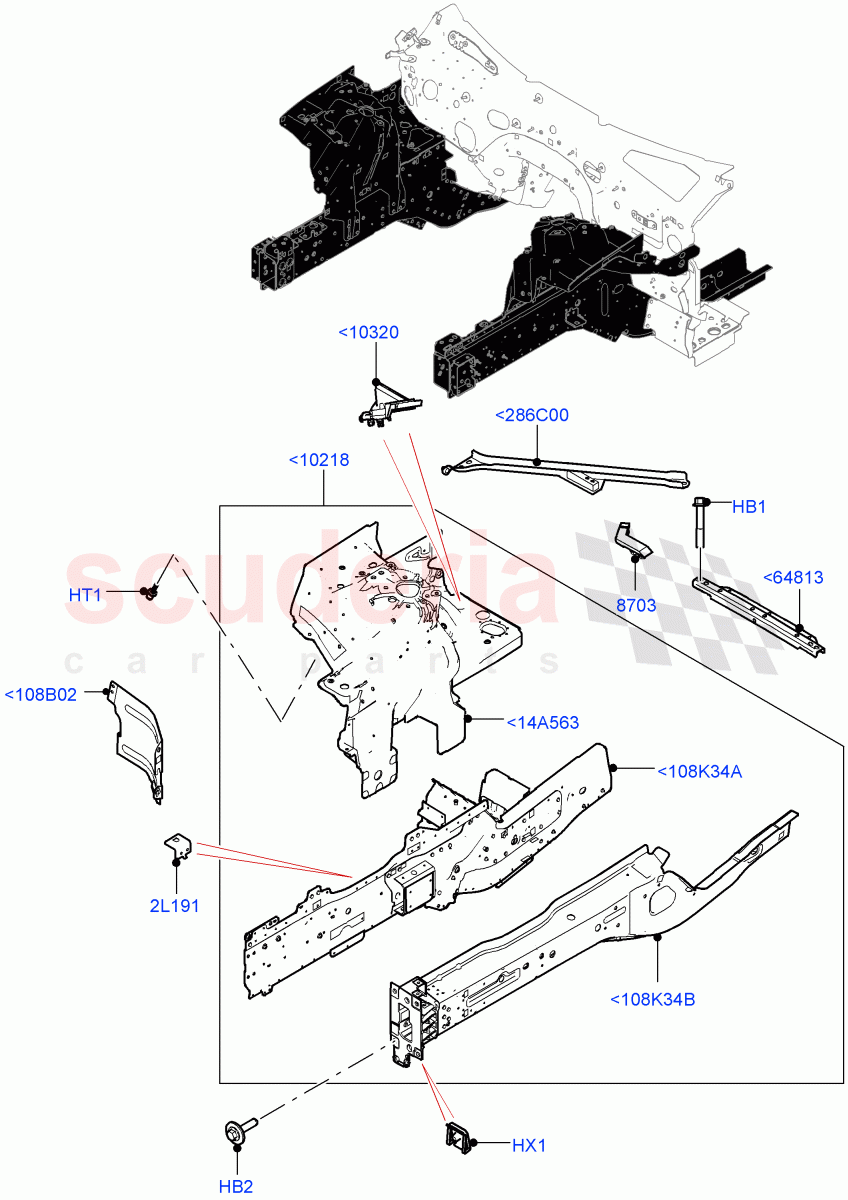 Front Panels, Aprons & Side Members (Reinforcement - Member, Front End) of Land Rover Land Rover Defender (2020+) [5.0 OHC SGDI SC V8 Petrol]