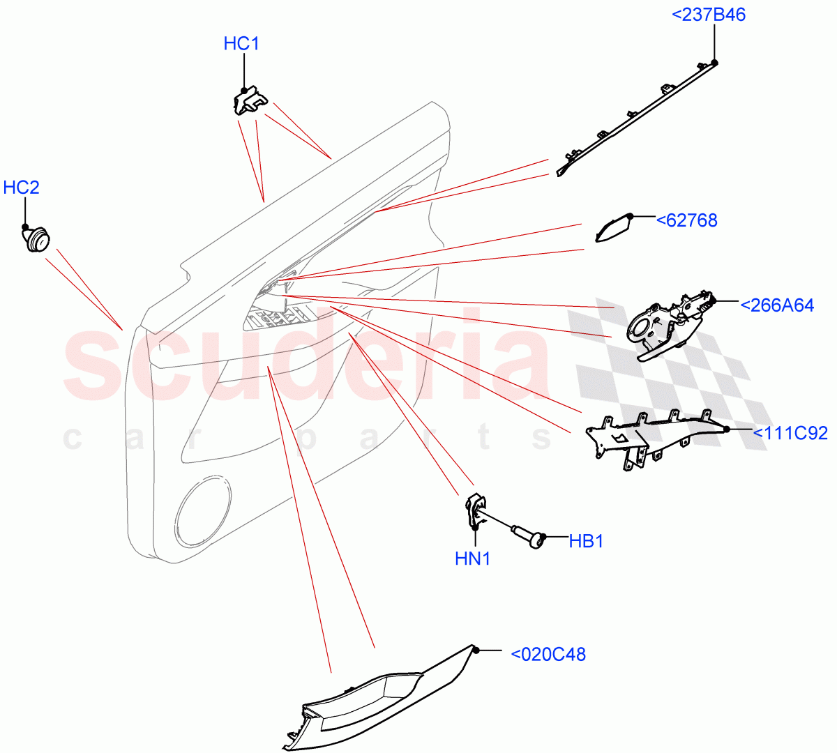 Rear Door Trim Installation (Itatiaia (Brazil)) of Land Rover Land Rover Range Rover Evoque (2019+) [2.0 Turbo Diesel]