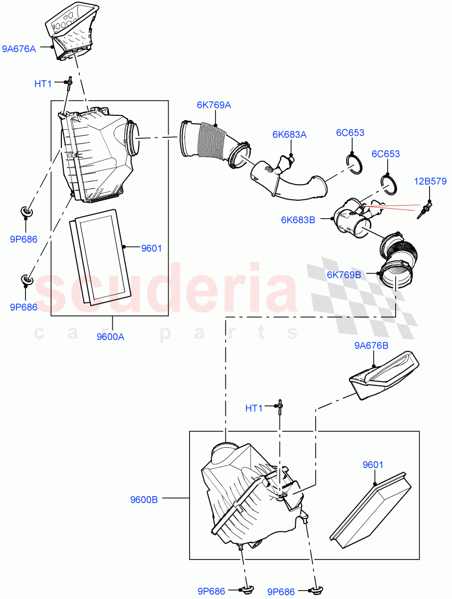 Air Cleaner(4.4 V8 Turbo Petrol (NC10)) of Land Rover Land Rover Range Rover (2022+) [4.4 V8 Turbo Petrol NC10]