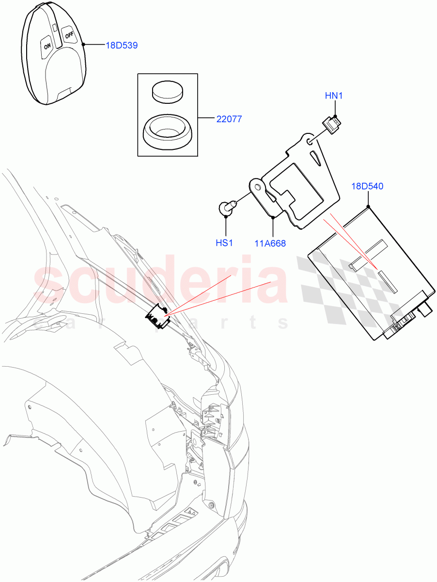 Auxiliary Fuel Fired Pre-Heater(Remote Control)(Fuel Heater W/Pk Heat With Remote)((V)FROMKA000001) of Land Rover Land Rover Range Rover Sport (2014+) [4.4 DOHC Diesel V8 DITC]