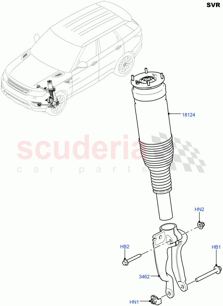 Front Suspension Struts And Springs(SVR Version,SVR)((V)FROMFA000001) of Land Rover Land Rover Range Rover Sport (2014+) [2.0 Turbo Petrol AJ200P]