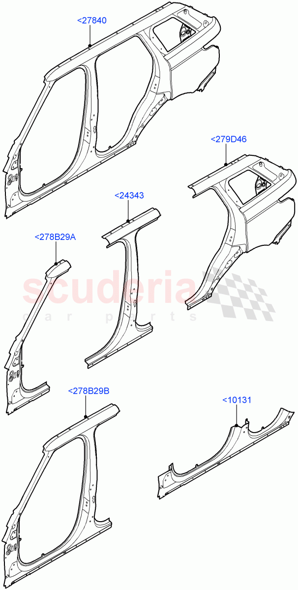 Side Panels - Outer of Land Rover Land Rover Range Rover Sport (2014+) [2.0 Turbo Petrol AJ200P]