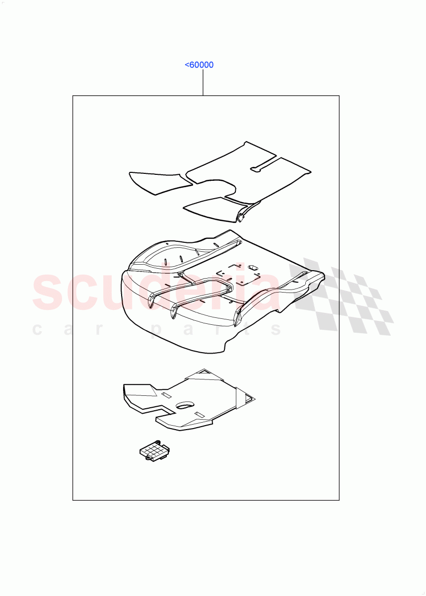 Front Seat Base(Sensors, For North America Only)((+)"CDN/MEX/USA",With Head Impact Crash Criteria) of Land Rover Land Rover Range Rover Sport (2014+) [2.0 Turbo Diesel]