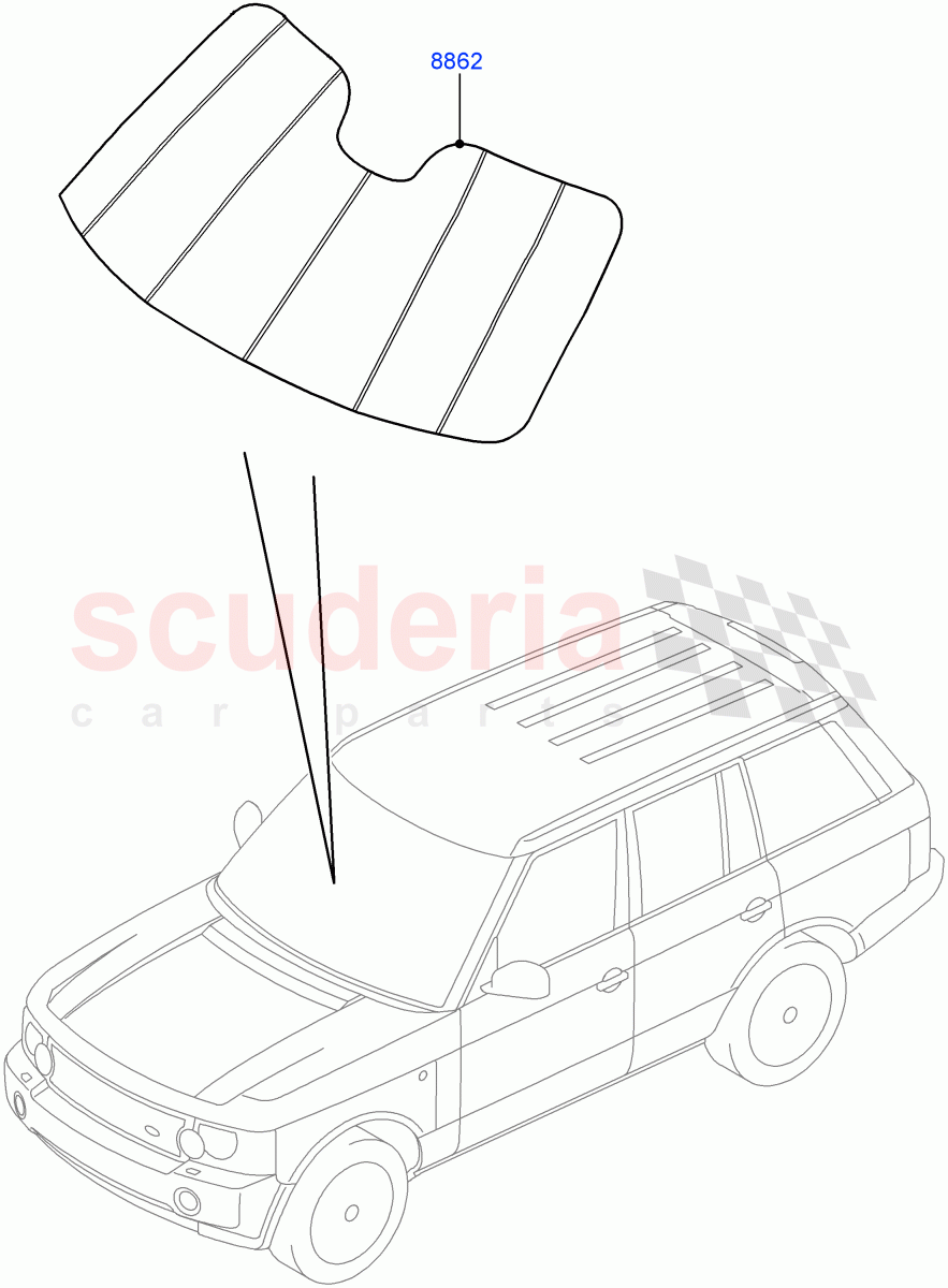 Sun Blinds (Accessory) ((V) FROMAA000001) of Land Rover Land Rover Range Rover (2010-2012) [5.0 OHC SGDI NA V8 Petrol]
