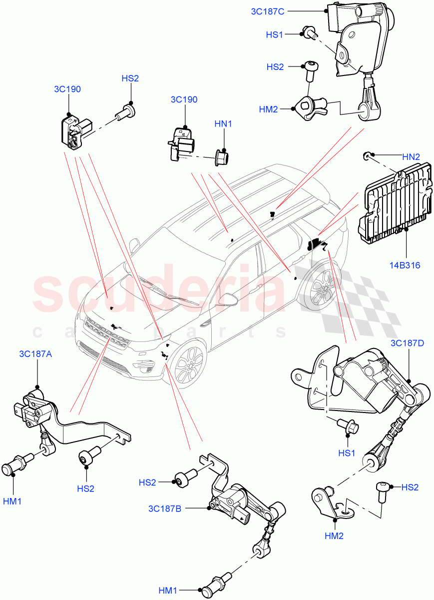 Electronic Damper Control (Halewood (UK)) ((V) FROMLH000001) of Land Rover Land Rover Discovery Sport (2015+) [1.5 I3 Turbo Petrol AJ20P3]