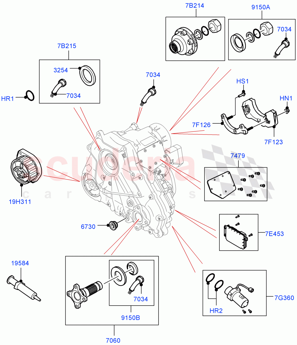 Transfer Drive Components of Land Rover Land Rover Range Rover Velar (2017+) [3.0 I6 Turbo Petrol AJ20P6]