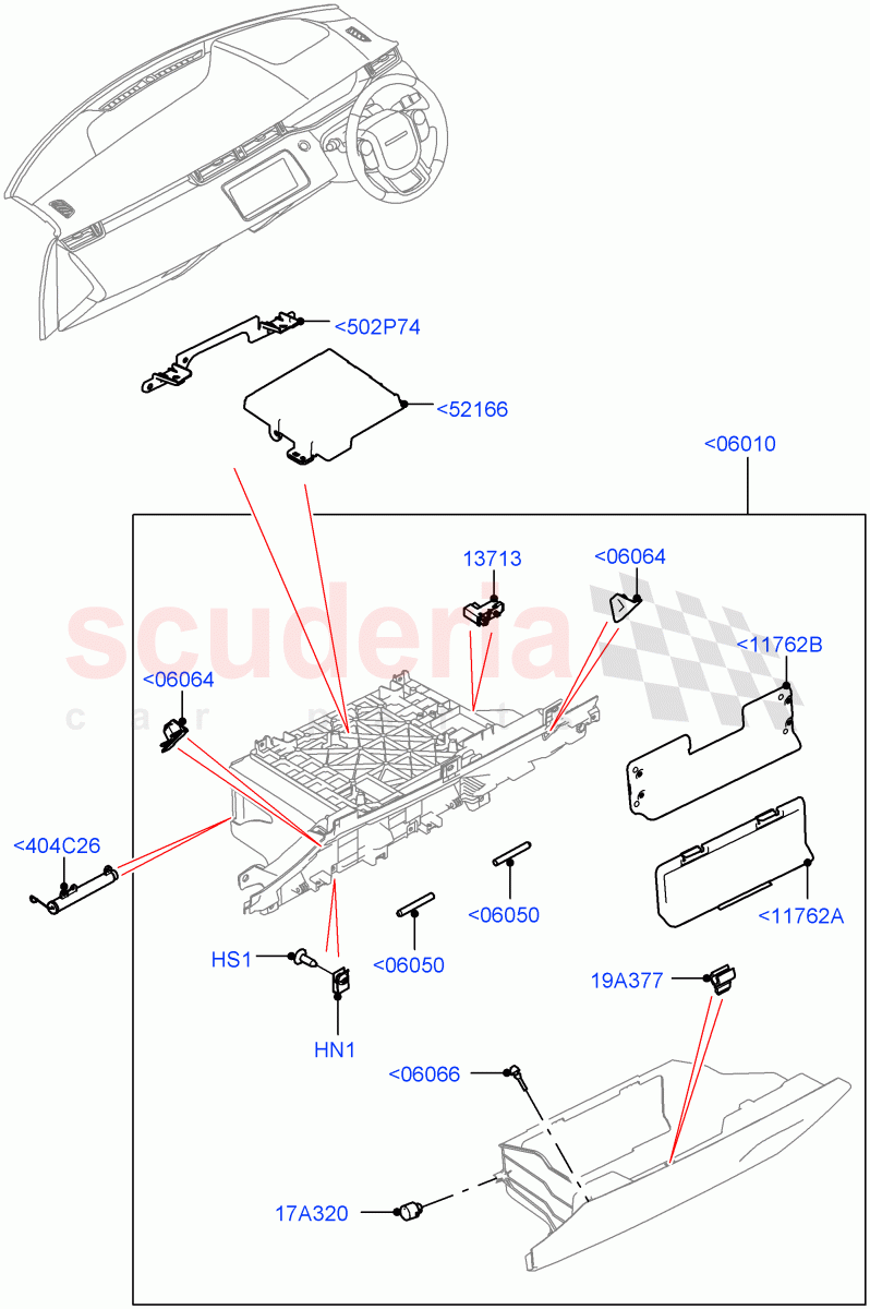 Glove Box (Itatiaia (Brazil)) of Land Rover Land Rover Range Rover Evoque (2019+) [2.0 Turbo Diesel]