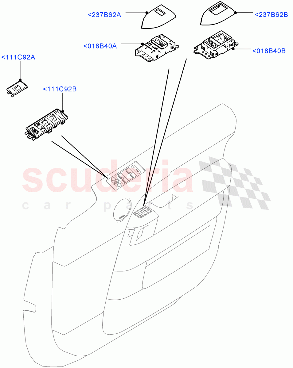 Front Door Trim Installation(For Switches) of Land Rover Land Rover Range Rover Sport (2014+) [3.0 DOHC GDI SC V6 Petrol]