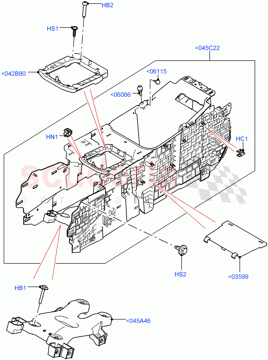 Console - Floor (Internal Components) (Changsu (China)) ((V) FROMKG446856) of Land Rover Land Rover Discovery Sport (2015+) [2.2 Single Turbo Diesel]