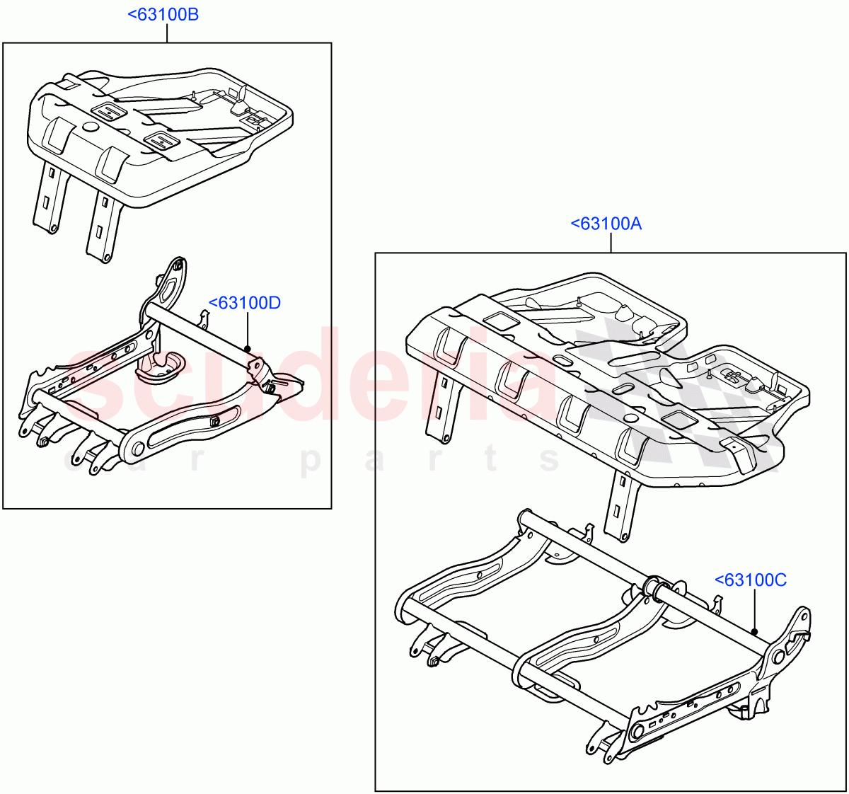 Rear Seat Base((V)TO9A999999) of Land Rover Land Rover Range Rover Sport (2005-2009) [4.4 AJ Petrol V8]