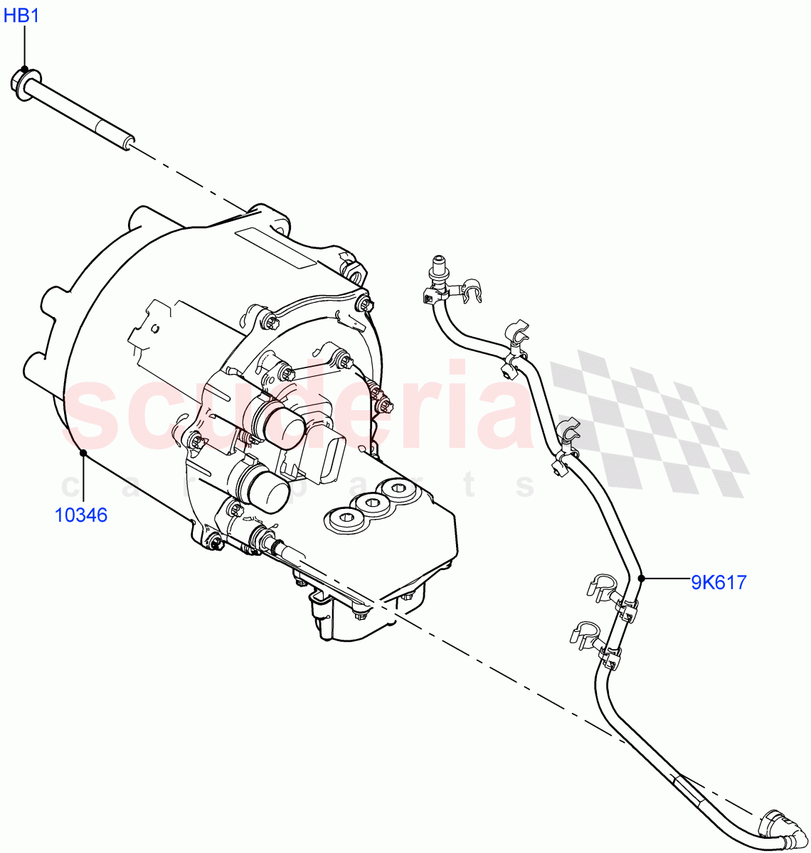 Alternator And Mountings (Electric Engine Battery-PHEV) ((V) FROMLH000001) of Land Rover Land Rover Discovery Sport (2015+) [2.0 Turbo Petrol GTDI]