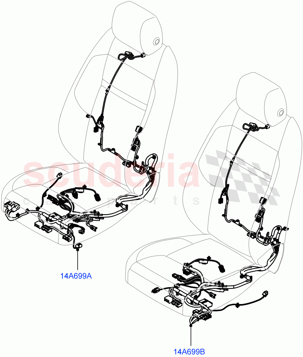 Wiring - Seats (Changsu (China)) of Land Rover Land Rover Range Rover Evoque (2019+) [2.0 Turbo Diesel]