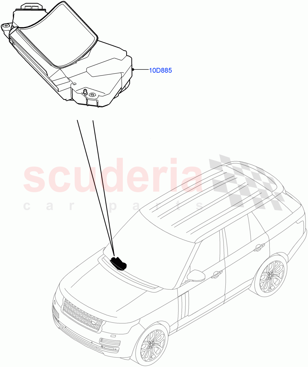 Head Up Display Module(Head Up Display)((V)FROMFA000001) of Land Rover Land Rover Range Rover (2012-2021) [4.4 DOHC Diesel V8 DITC]