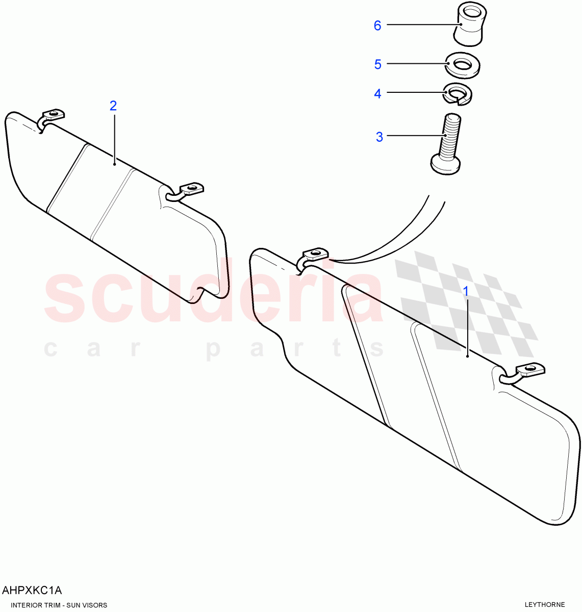 Sunvisors((V)FROM7A000001) of Land Rover Land Rover Defender (2007-2016)