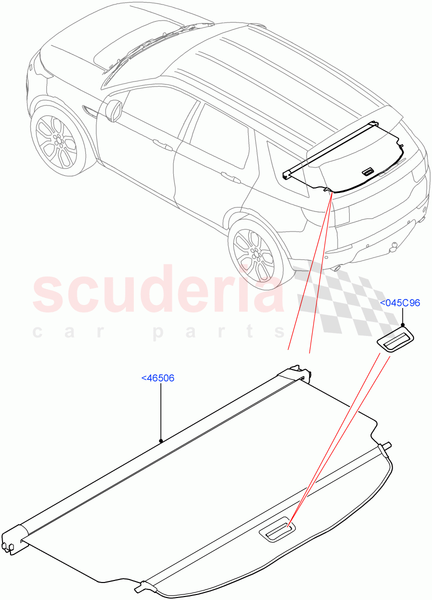 Load Compartment Trim (Package Tray, Upper) (Changsu (China)) ((V) FROMFG000001) of Land Rover Land Rover Discovery Sport (2015+) [2.0 Turbo Diesel]