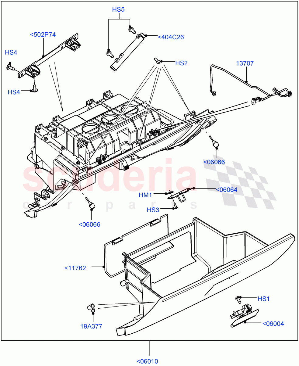 Glove Box (Changsu (China)) ((V) FROMEG000001) of Land Rover Land Rover Range Rover Evoque (2012-2018) [2.0 Turbo Diesel]