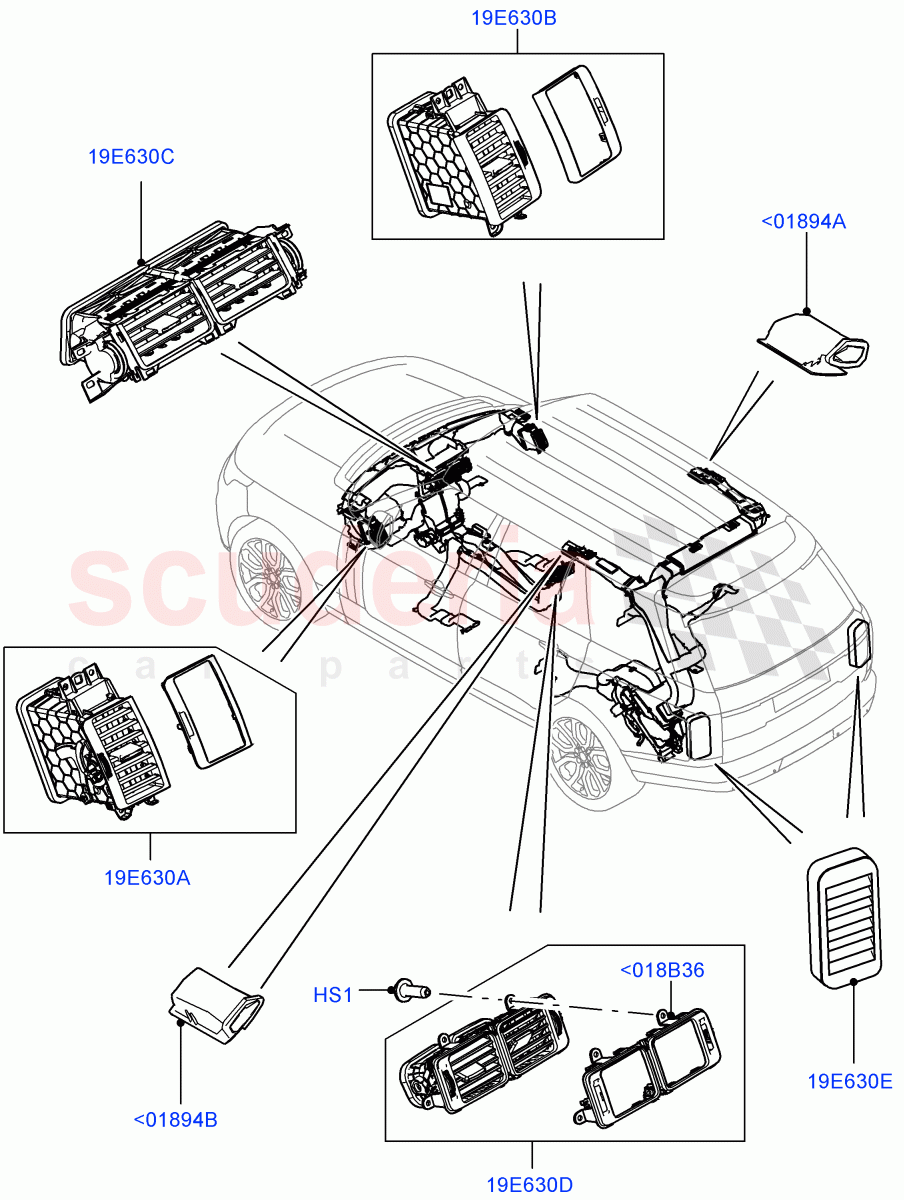 Air Vents, Louvres And Ducts (External Components) ((V) FROMEA000001) of Land Rover Land Rover Range Rover (2012-2021) [3.0 Diesel 24V DOHC TC]