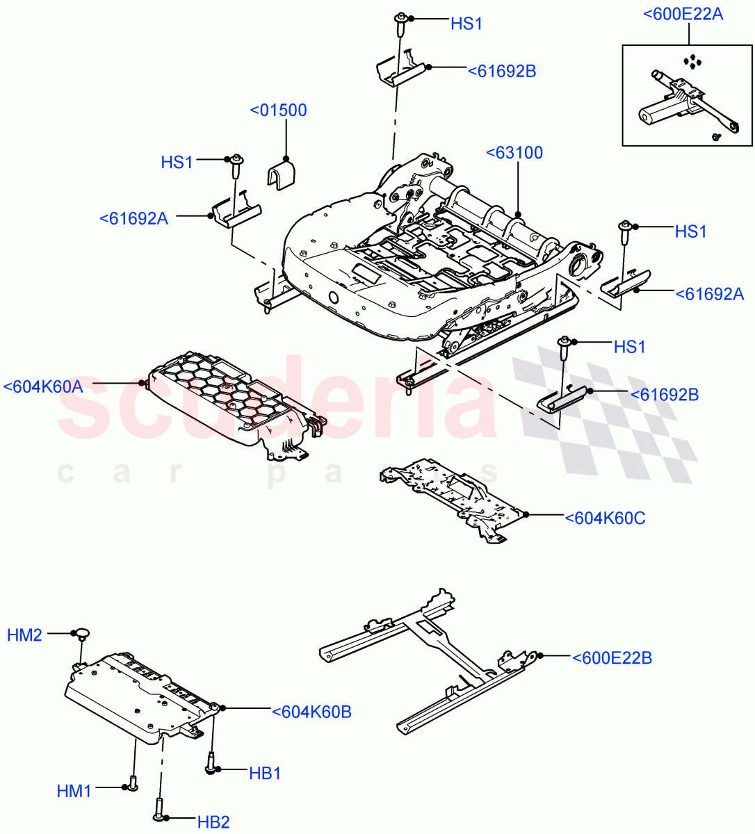 Front Seat Base (Changsu (China)) ((V) FROMFG000001) of Land Rover Land Rover Discovery Sport (2015+) [2.2 Single Turbo Diesel]