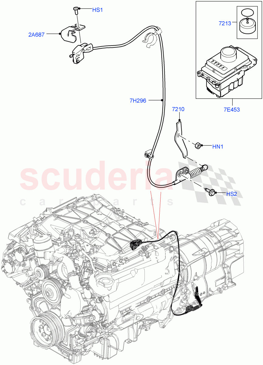 Gear Change-Automatic Transmission(5.0 Petrol AJ133 DOHC CDA,8 Speed Auto Trans ZF 8HP70 4WD,5.0L P AJ133 DOHC CDA S/C Enhanced)((V)FROMJA000001) of Land Rover Land Rover Range Rover (2012-2021) [3.0 DOHC GDI SC V6 Petrol]