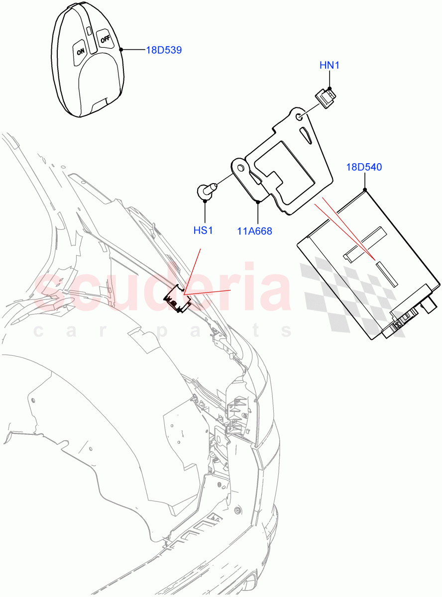 Auxiliary Fuel Fired Pre-Heater (Remote Control) (Fuel Heater W/Pk Heat With Remote) ((V) FROMKA000001) of Land Rover Land Rover Range Rover (2012-2021) [3.0 I6 Turbo Diesel AJ20D6]