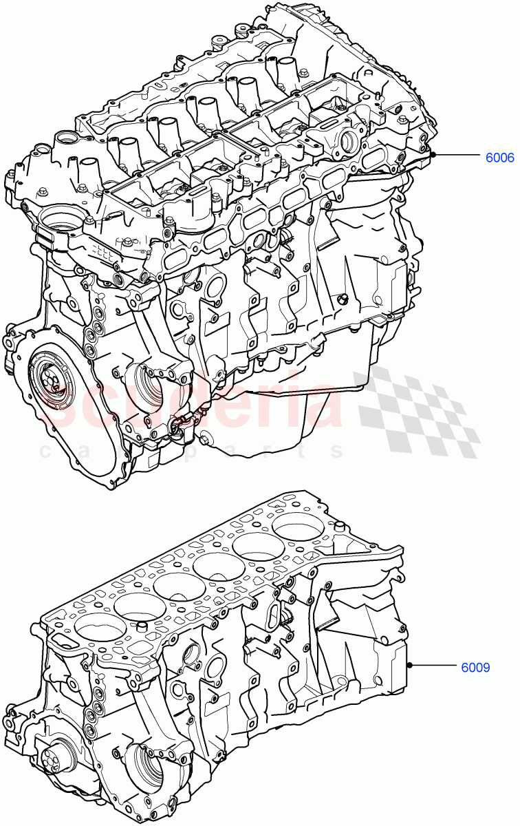 Service Engine And Short Block (3.0L AJ20P6 Petrol High) ((V) FROMKA000001) of Land Rover Land Rover Range Rover Sport (2014+) [3.0 I6 Turbo Petrol AJ20P6]