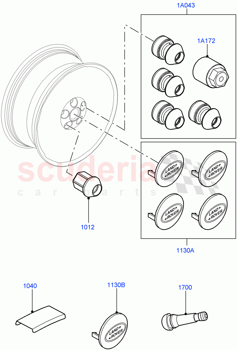Wheels (Additional Equipment) of Land Rover Land Rover Range Rover Velar (2017+) [5.0 OHC SGDI SC V8 Petrol]
