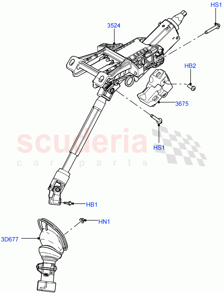 Steering Column (Itatiaia (Brazil)) ((V) FROMGT000001) of Land Rover Land Rover Range Rover Evoque (2012-2018) [2.0 Turbo Petrol GTDI]