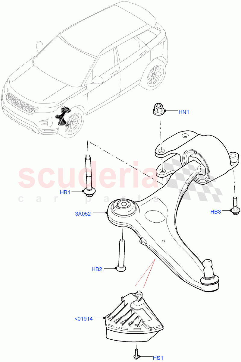 Front Suspension Arms(Halewood (UK)) of Land Rover Land Rover Range Rover Evoque (2019+) [2.0 Turbo Diesel AJ21D4]