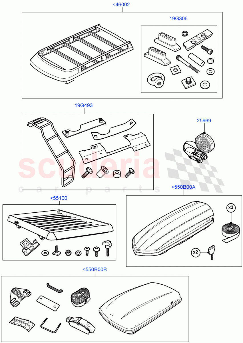 Roof Rack Systems(Accessory)((V)FROMAA000001) of Land Rover Land Rover Range Rover Sport (2010-2013) [3.6 V8 32V DOHC EFI Diesel]