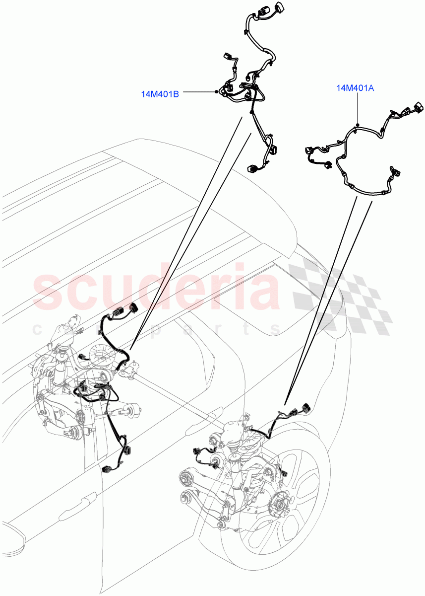 Electrical Wiring - Chassis (Chassis) (Halewood (UK)) ((V) TOKH999999) of Land Rover Land Rover Discovery Sport (2015+) [2.0 Turbo Diesel AJ21D4]