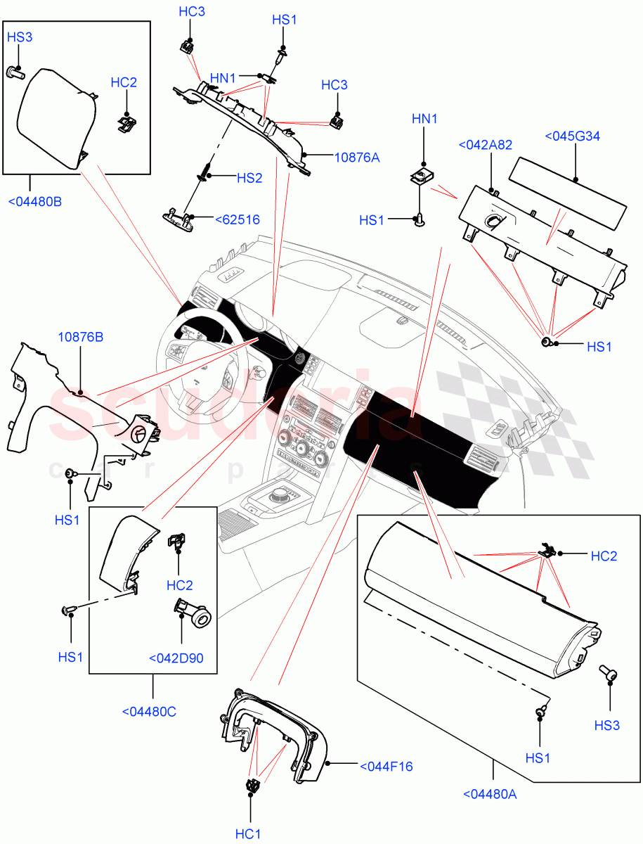 Instrument Panel (External, Centre) (Itatiaia (Brazil)) ((V) FROMGT000001) of Land Rover Land Rover Discovery Sport (2015+) [2.0 Turbo Petrol GTDI]